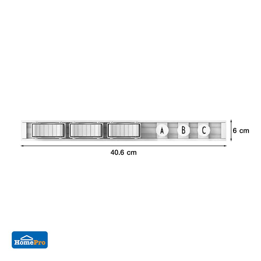 ที่เก็บอุปกรณ์ทำความสะอาดติดผนัง ACCO ABC6 สีขาว/เทา