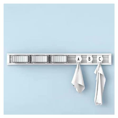 ที่เก็บอุปกรณ์ทำความสะอาดติดผนัง ACCO ABC6 สีขาว/เทา_4