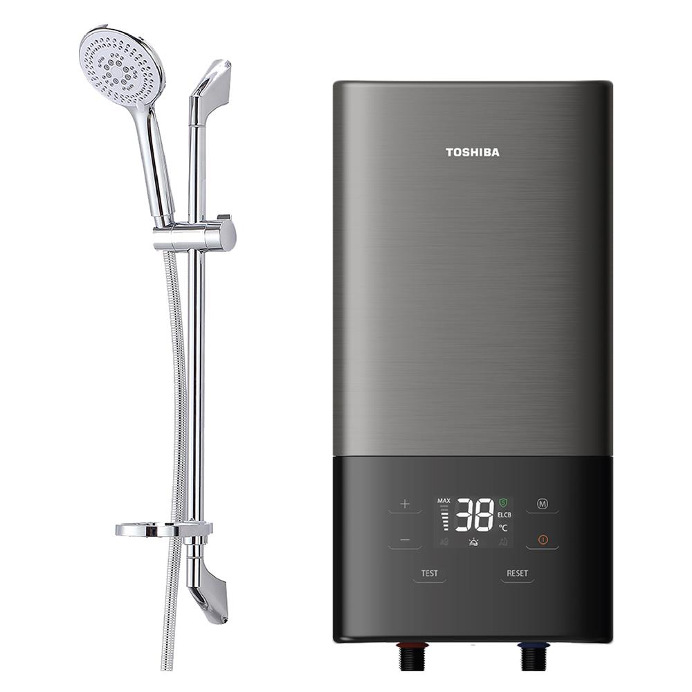 เครื่องทำน้ำอุ่น TOSHIBA TWH-38EXNTH(T) 3800 วัตต์ สีเทา