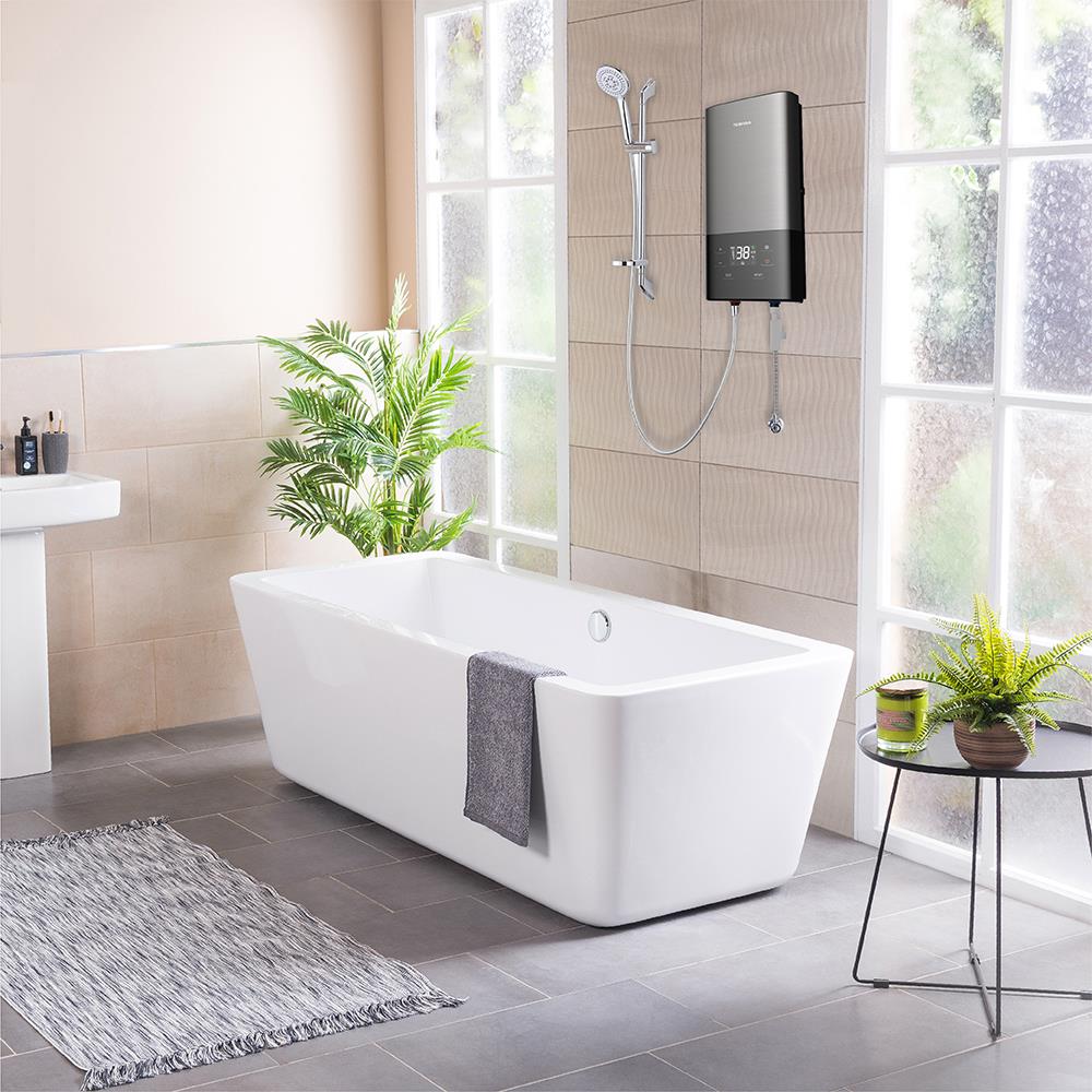 เครื่องทำน้ำอุ่น TOSHIBA TWH-38EXNTH(T) 3800 วัตต์ สีเทา