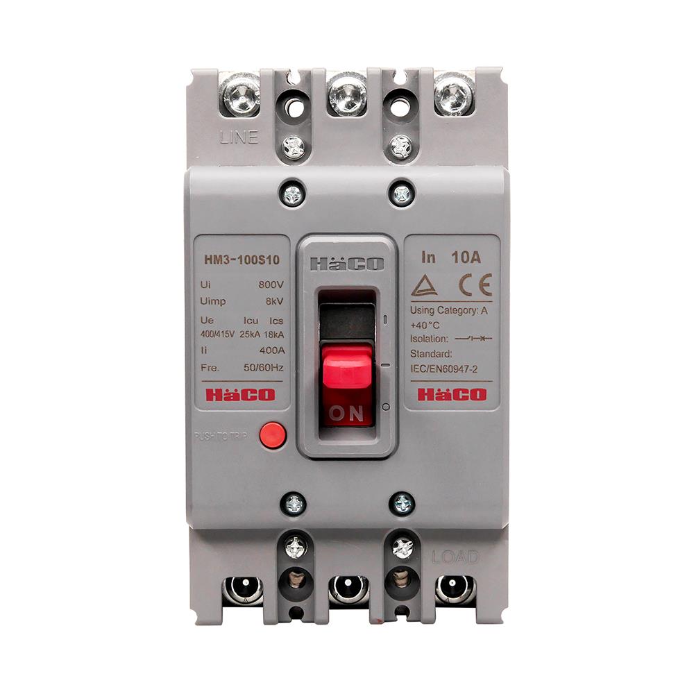 เมนเซอร์กิตเบรกเกอร์ 100 แอมป์ 3 เฟส HACO รุ่น MCCB