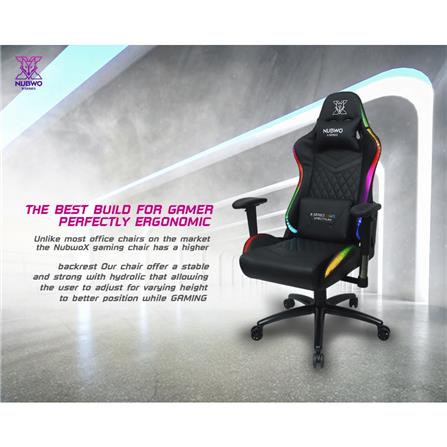 เก้าอี้เกมมิ่ง NUBWO NBCH-X107 PLUS สีดำ_4
