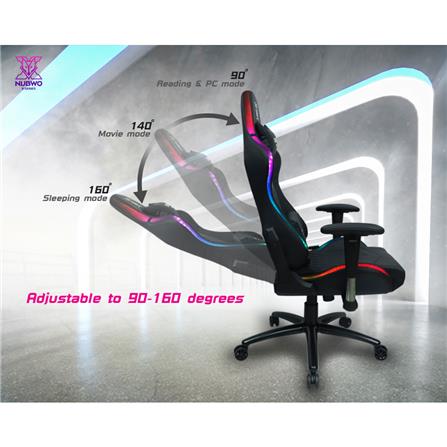 เก้าอี้เกมมิ่ง NUBWO NBCH-X107 PLUS สีดำ_11