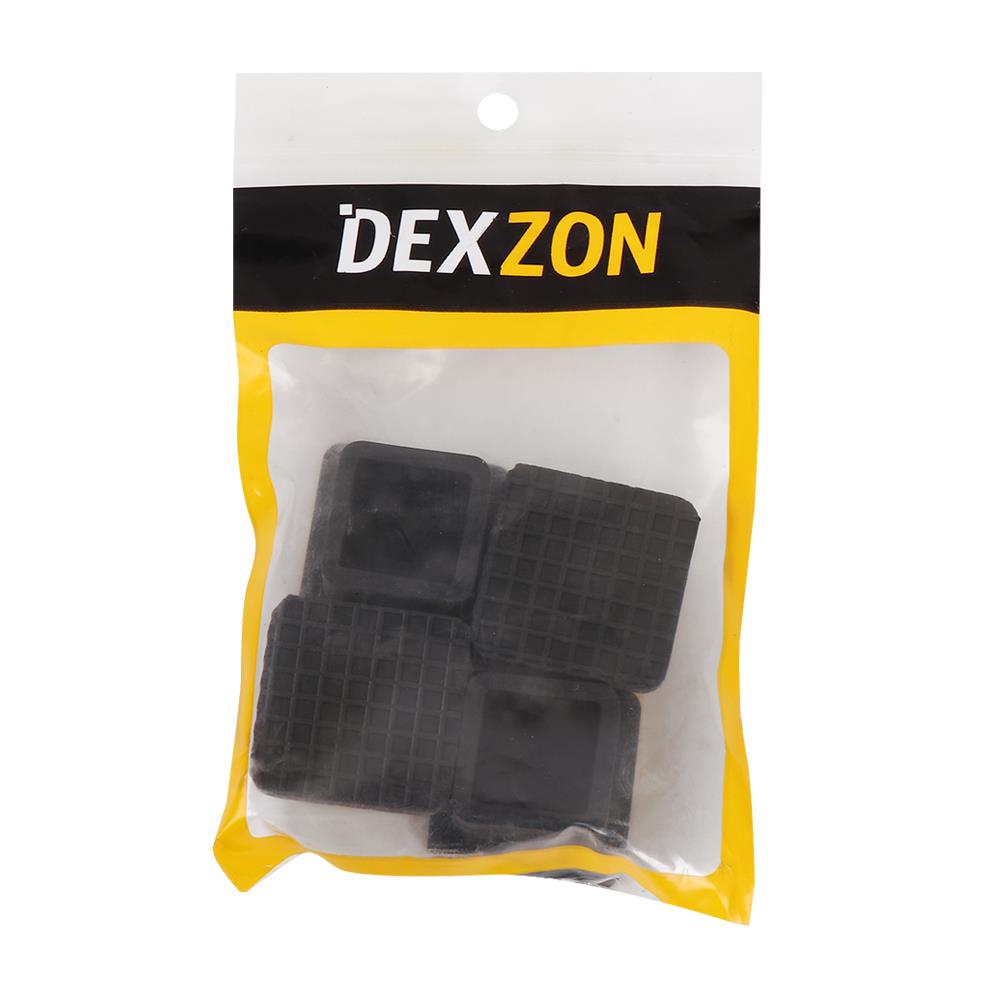 ยางรองขาโต๊ะเหลี่ยมสวมนอก DEXZON 3/4 นิ้ว แพ็ก 4 ชิ้น