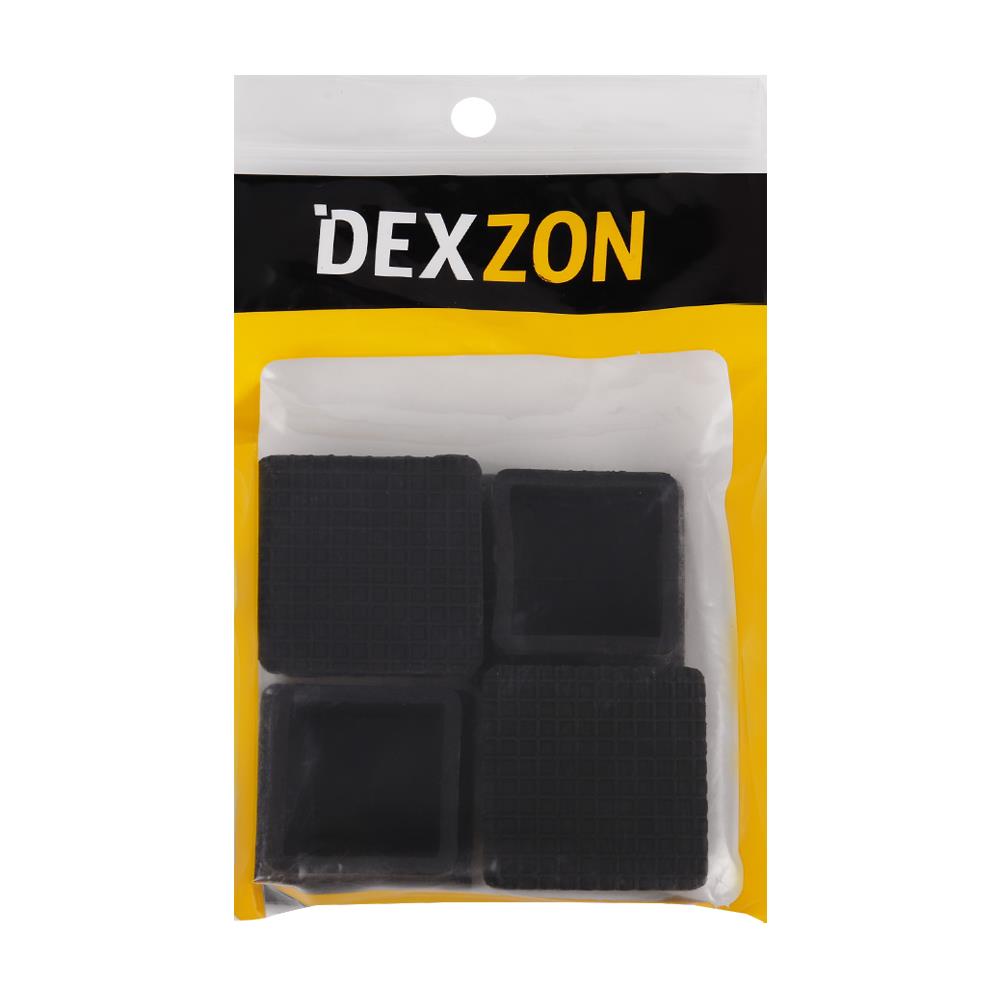 ยางรองขาโต๊ะเหลี่ยมสวมนอก DEXZON 1-1/4 นิ้ว แพ็ก 4 ชิ้น