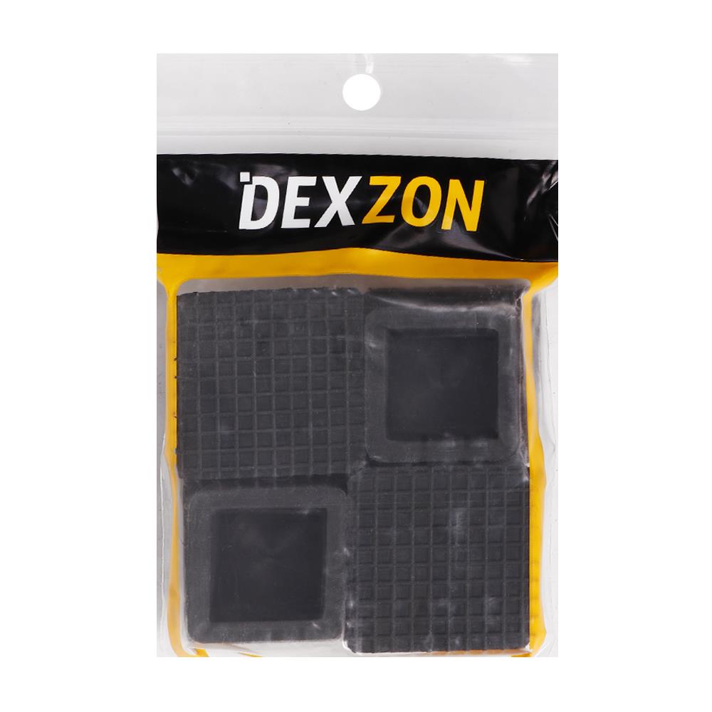 ยางรองขาโต๊ะเหลี่ยมสวมนอก DEXZON 1 นิ้ว แพ็ก 4 ชิ้น