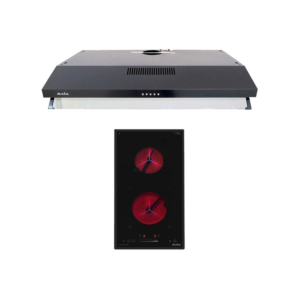 เตาฝัง+เครื่องดูดควัน AXIA C-TOUCH30+I-NERO60 PU