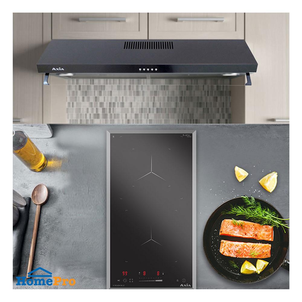 เตาฝัง+เครื่องดูดควัน AXIA C-TOUCH30+I-NERO60 PU