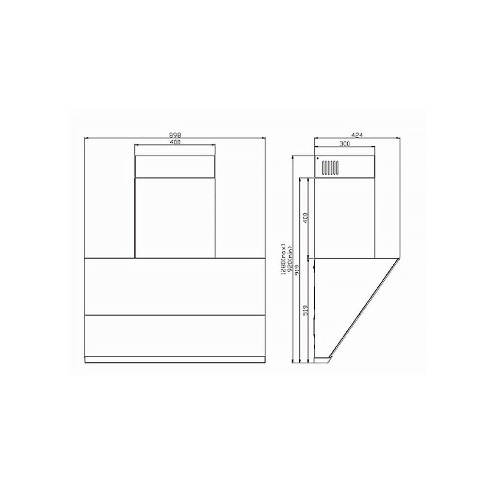 เครื่องดูดควันกระโจม TEKA DVV 90 ซม.