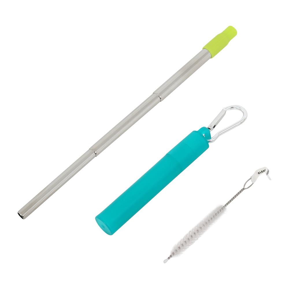 หลอด+แปรงทำความสะอาดพกพา KECH สีเขียว