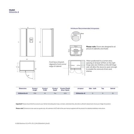 ตู้เย็น SIDE BY SIDE ELECTROLUX ESE6645A-BTH 21.8 คิว กระจกดำ อินเวอร์เตอร์_6