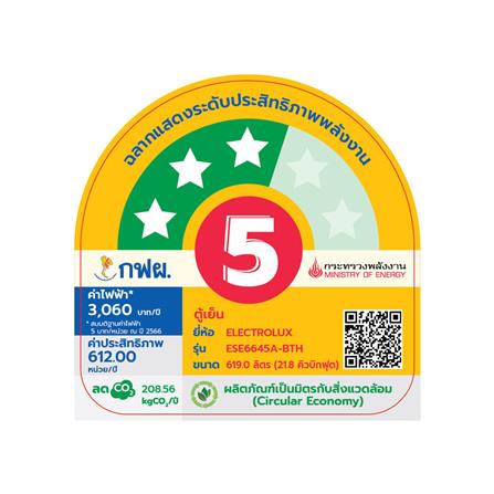 ตู้เย็น SIDE BY SIDE ELECTROLUX ESE6645A-BTH 21.8 คิว กระจกดำ อินเวอร์เตอร์_5