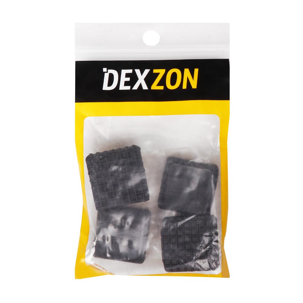 ยางรองขาโต๊ะเหลี่ยมสวมใน DEXZON 1 นิ้ว แพ็ก 4 ชิ้น