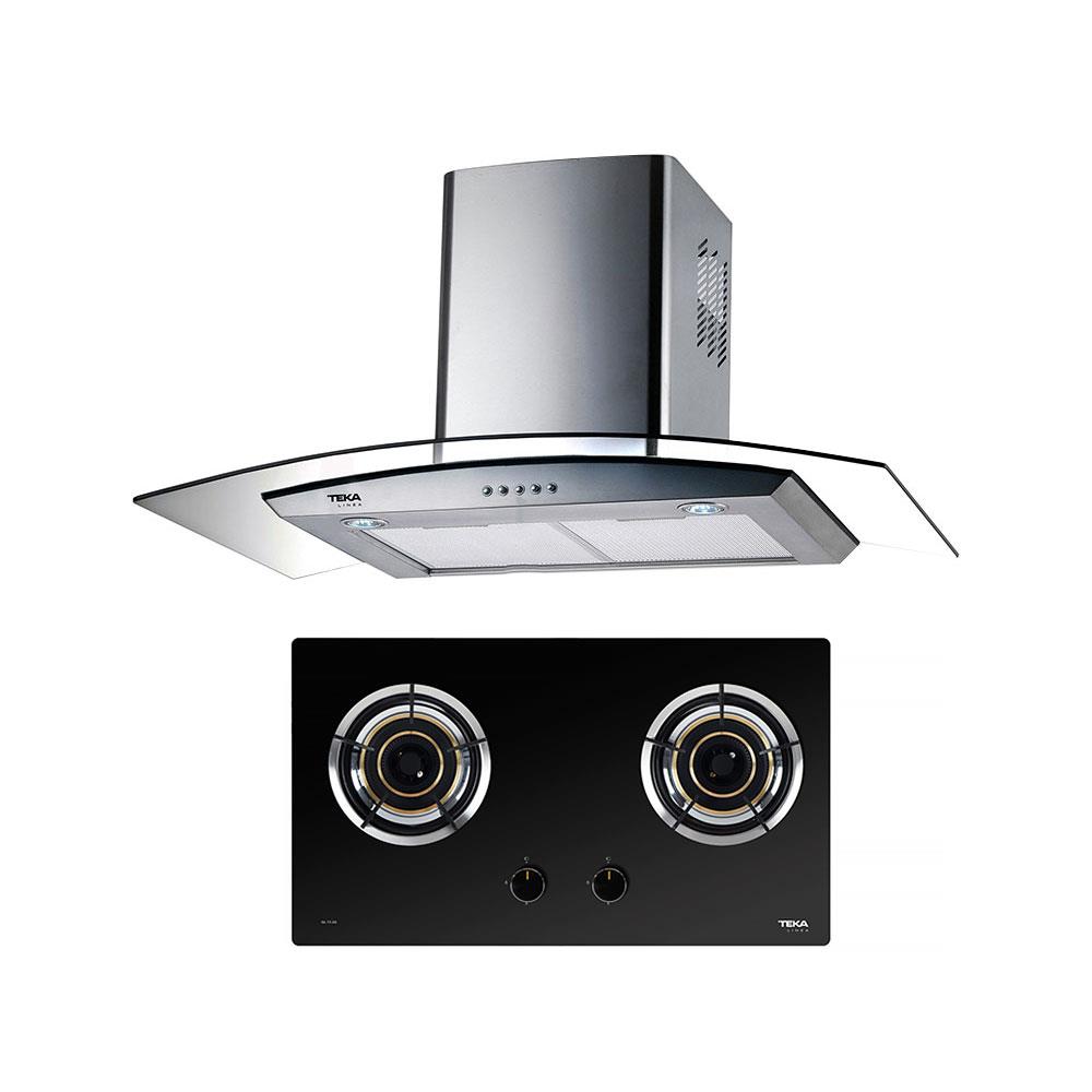 เตาฝัง+เครื่องดูดควัน LINEA GL732G+LDA90