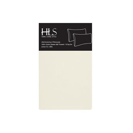 ปลอกหมอนหนุน HOME LIVING STYLE COTTON SATEEN สีครีม แพ็ก 2 ชิ้น_4