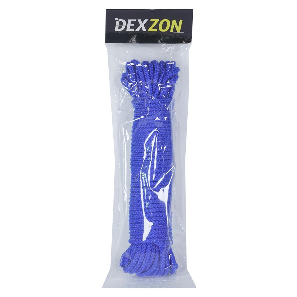 เชือกถักกลม PE DEXZON 5 มม. x 20 ม. สีน้ำเงิน