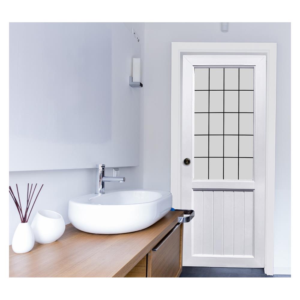 ประตู UPVC กระจกนิรภัย ECO-DOOR S1 80X200 ซม. เจาะลูกบิด