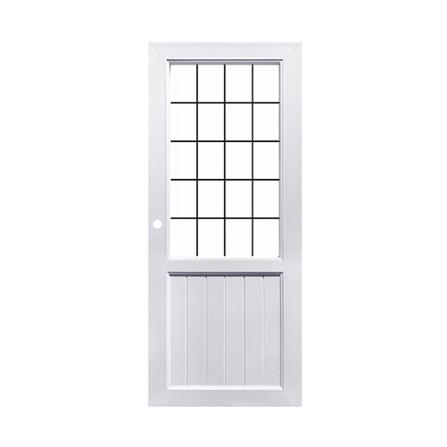 ประตู UPVC กระจกนิรภัย ECO-DOOR S1 80X200 ซม. เจาะลูกบิด_0