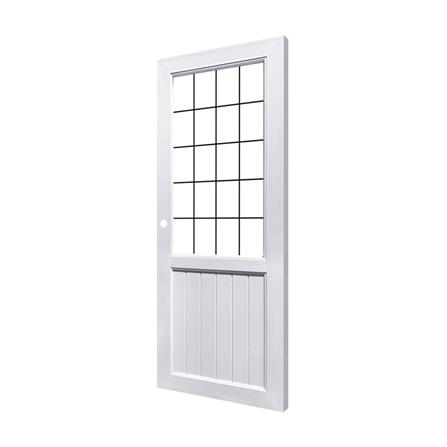 ประตู UPVC กระจกนิรภัย ECO-DOOR S1 80X200 ซม. เจาะลูกบิด_1