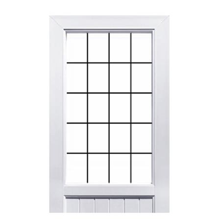 ประตู UPVC กระจกนิรภัย ECO-DOOR S1 80X200 ซม. เจาะลูกบิด_2