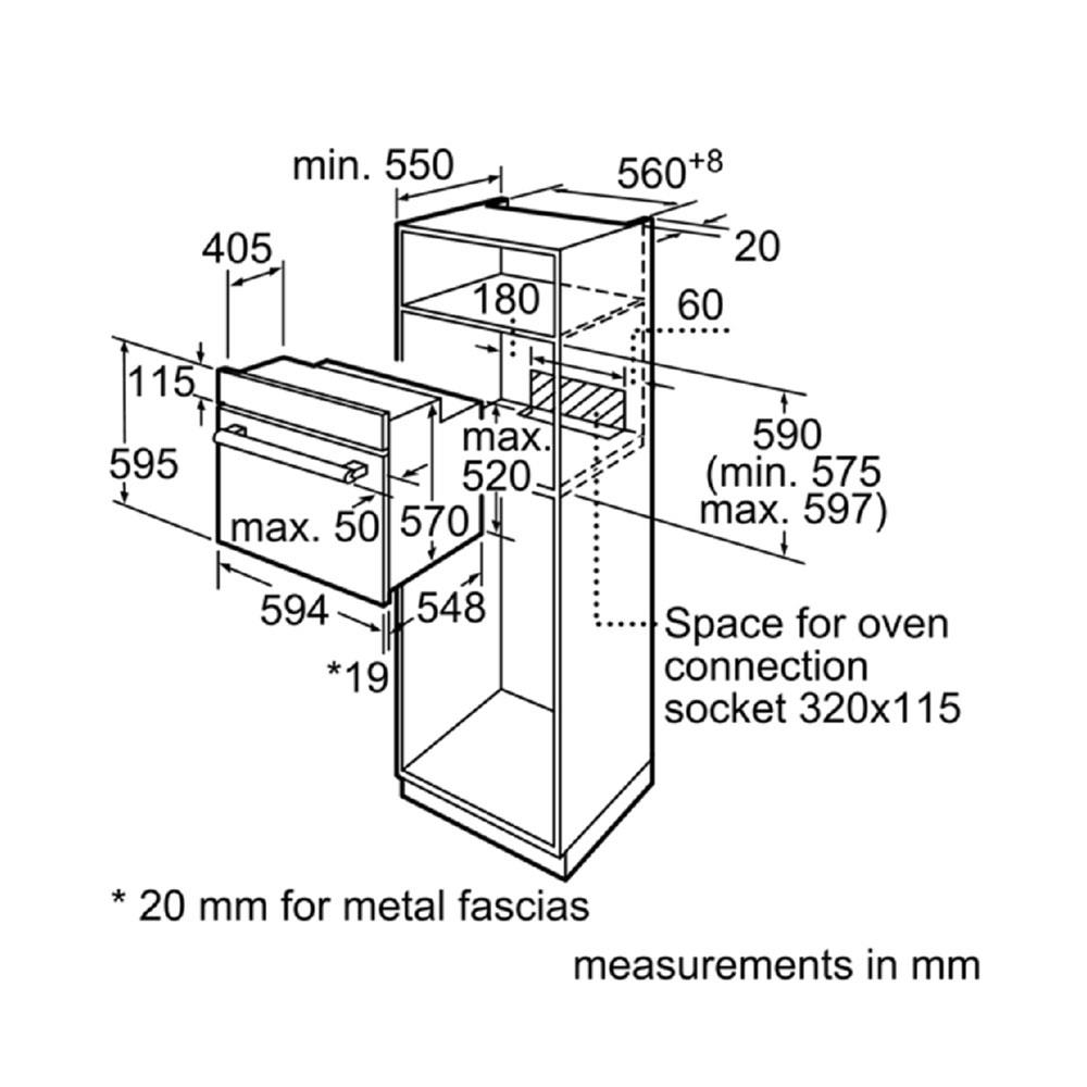 เตาอบฝังดิจิตอล BOSCH HBA5570S0B