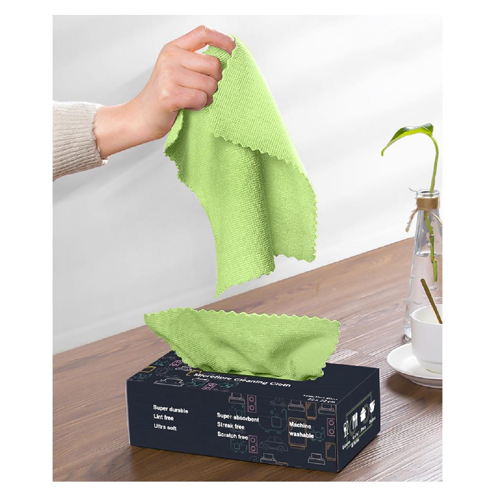 ผ้าไมโครไฟเบอร์แบบกล่อง ACCO 22x22 ซม. สีเขียว