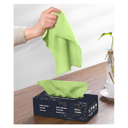 ผ้าไมโครไฟเบอร์แบบกล่อง ACCO 22x22 ซม. สีเขียว_2
