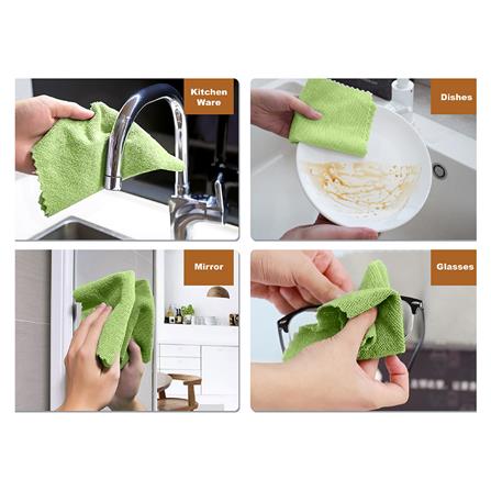 ผ้าไมโครไฟเบอร์แบบกล่อง ACCO 22x22 ซม. สีเขียว_5