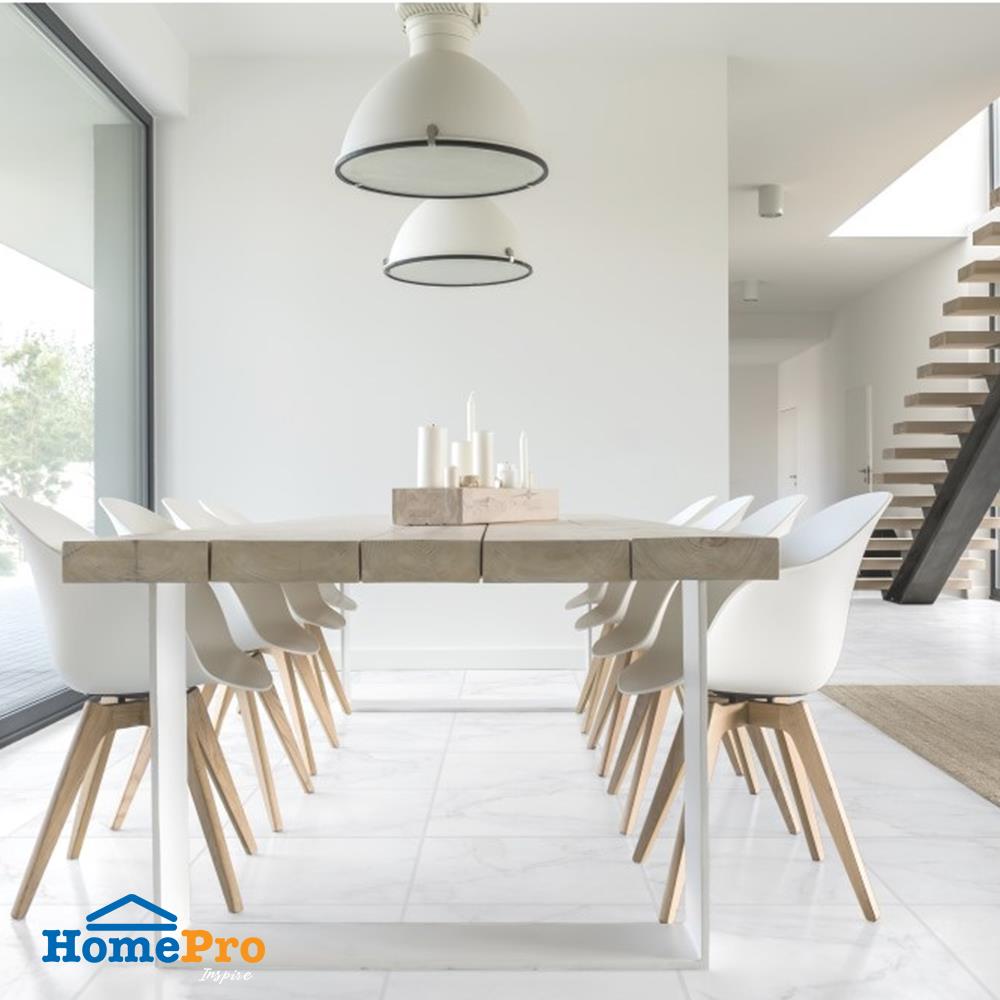 กระเบื้องพื้นพอร์ซเลน  16x16 นิ้ว COTTO เบอร์เรี่ยน ขาว ExC PM 0.96M2