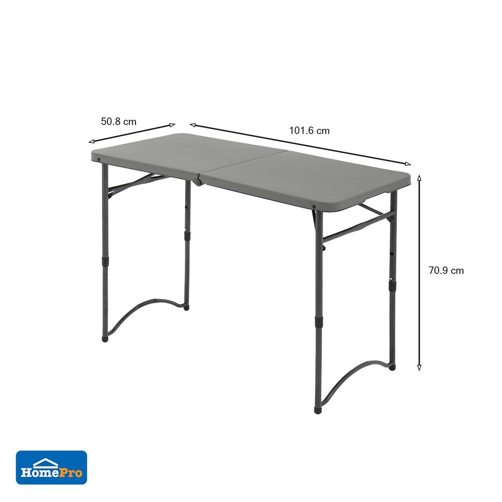 โต๊ะอเนกประสงค์พับครึ่ง 3 ระดับ SPRING 100 ซม. สีเทา