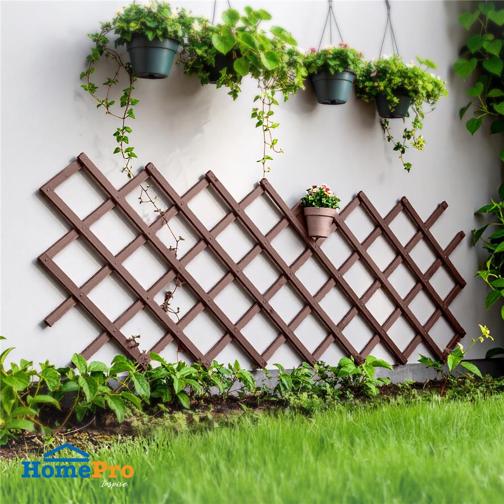 รั้วพลาสติกอเนกประสงค์ยืด-หด SPRING สีน้ำตาล