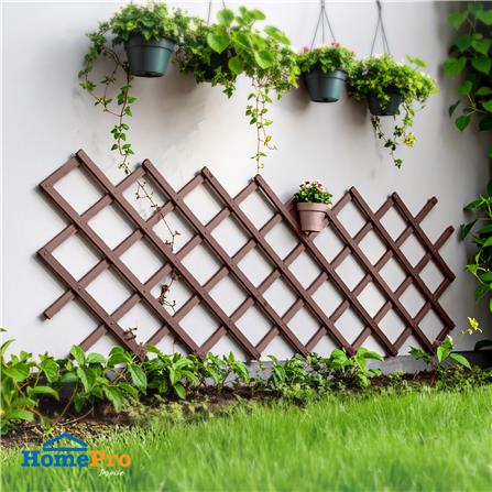 รั้วพลาสติกอเนกประสงค์ยืด-หด SPRING สีน้ำตาล