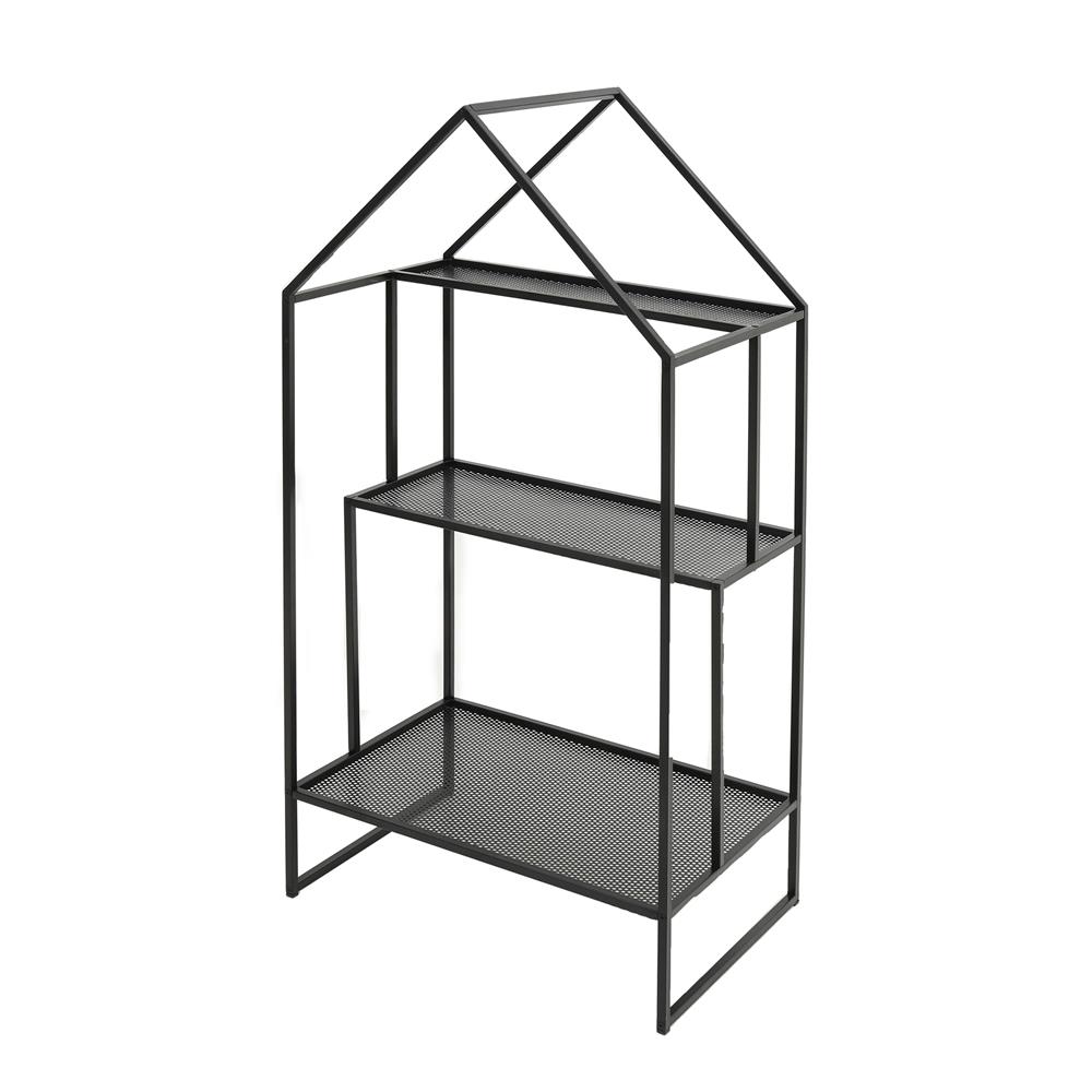 ชั้นวางกระถางต้นไม้ 3 ชั้น SPRING COLT สีดำ