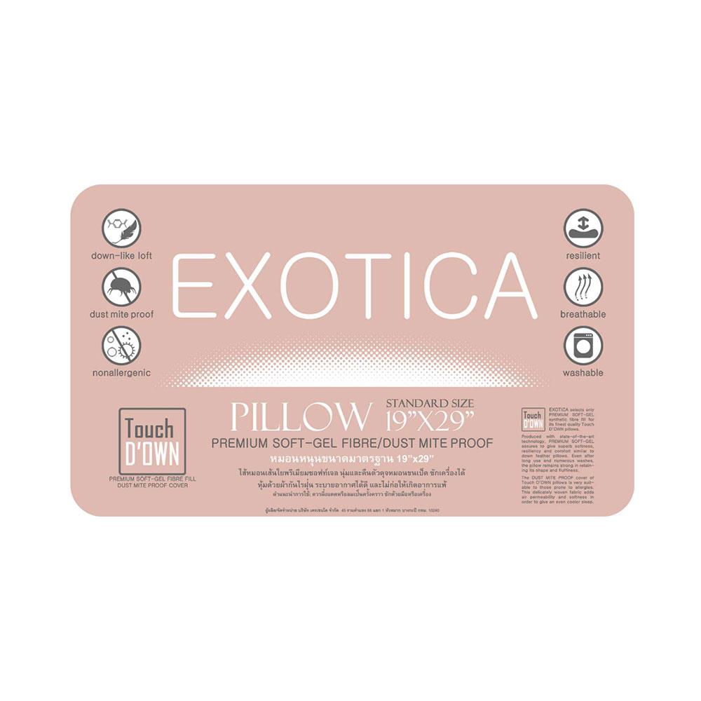 หมอนหนุน ไมโครไฟเบอร์ EXOTICA TOUCH DOWN 19x29 นิ้ว