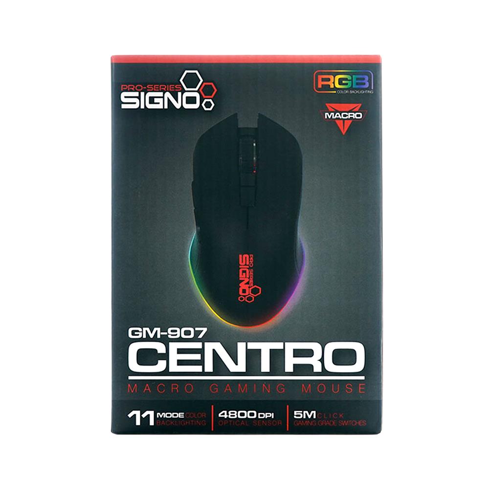 เมาส์เกมมิ่ง SIGNO GM-907 สีดำ