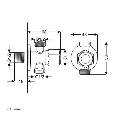 สต๊อปวาล์ว 2 ทาง RASLAND RA KX633 สเตนเลส_1