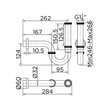 ท่อน้ำทิ้งอ่างล้างหน้าพีแทรป KARAT FAUCET KA-01-123-50 26 ซม._1