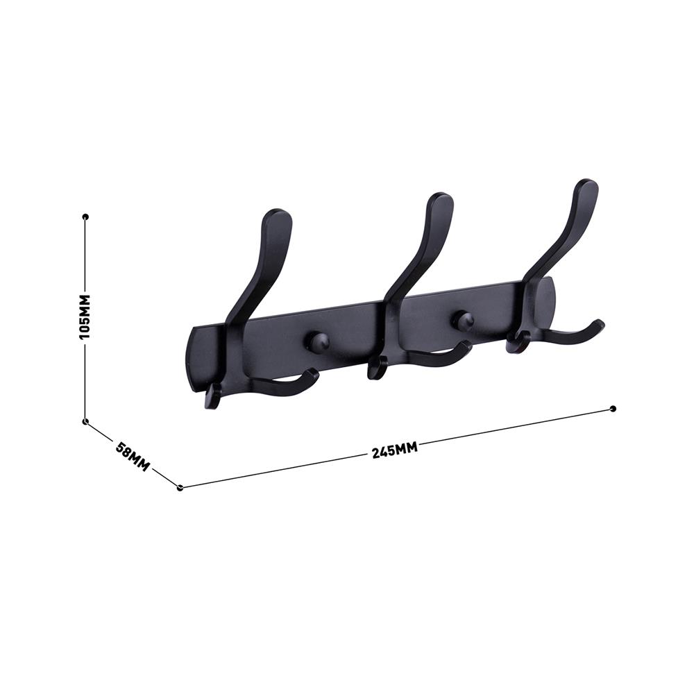 ขอแขวนผ้า RASLAND RA 1234-BLACK สีดำ