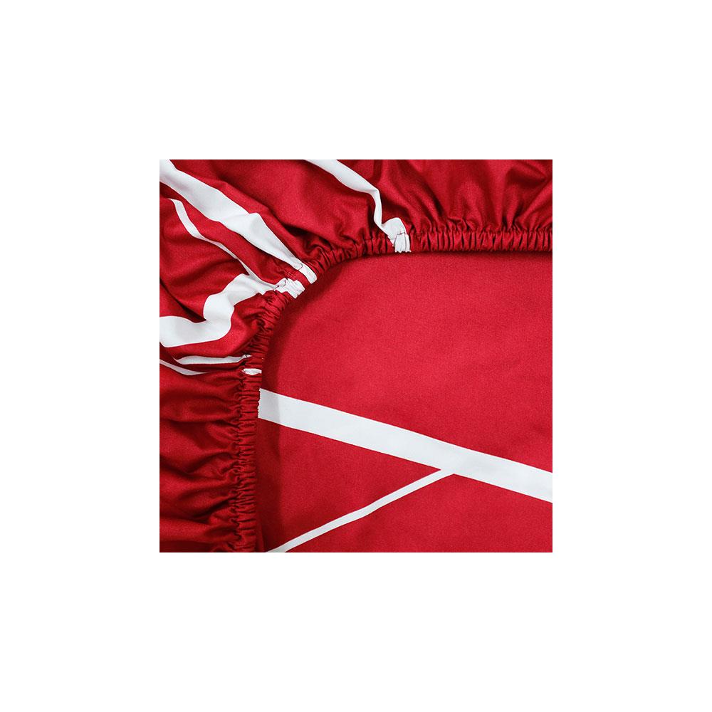 ชุดผ้าปูที่นอน 6 ฟุต 6 ชิ้น PICASSO BASIC สี NAPLES DARK RED