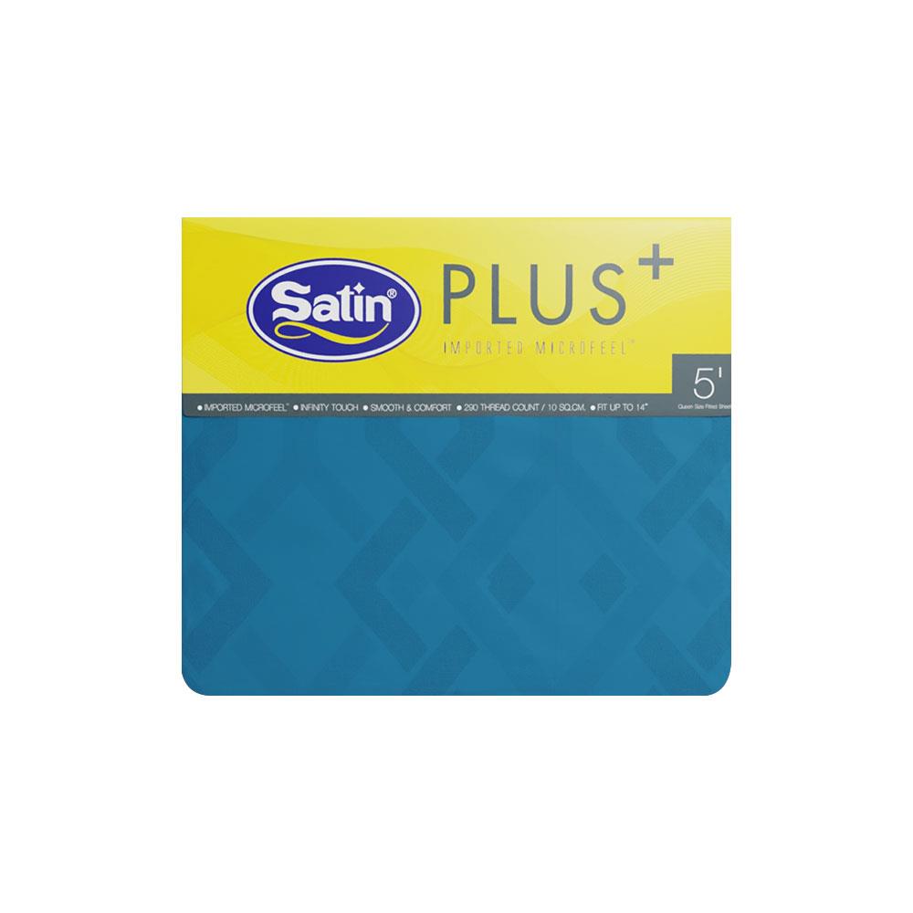 ชุดผ้าปูที่นอน 5 ฟุต 5 ชิ้น SATIN PLUS LUCKY ME LK017