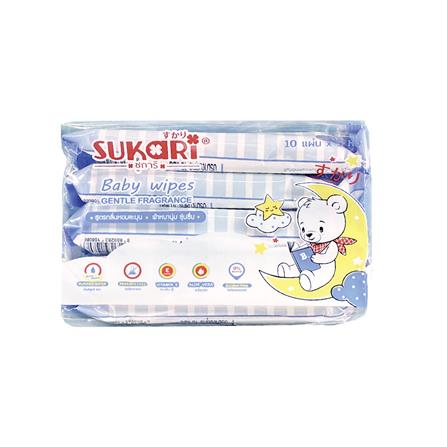 ผ้าเช็ดทำความสะอาด SUKARI GENTLE FRAGRANCE 10 แผ่น (แพ็ก 5 ชิ้น)_1