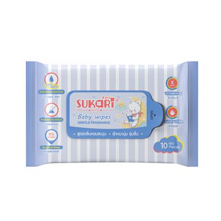 ผ้าเช็ดทำความสะอาด SUKARI GENTLE FRAGRANCE 10 แผ่น (แพ็ก 5 ชิ้น)_2