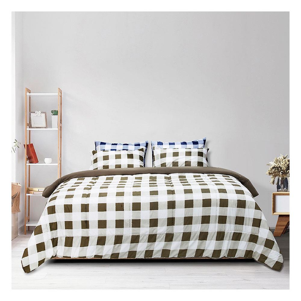 ชุดผ้าปูที่นอน 6 ฟุต 6 ชิ้น PICASSO BASIC สี FLORENCE BROWN