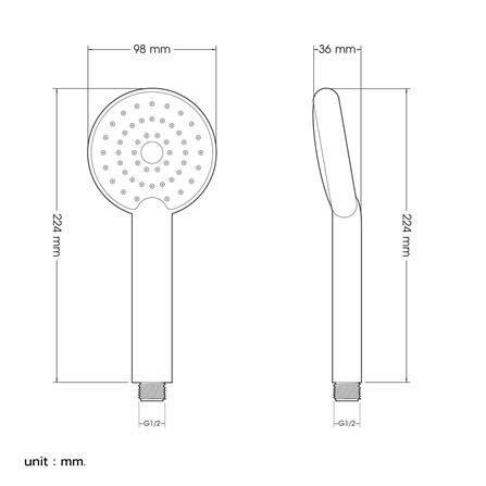 ชุดฝักบัวสายอ่อน 1 ระดับ WSP WSP-127W_2