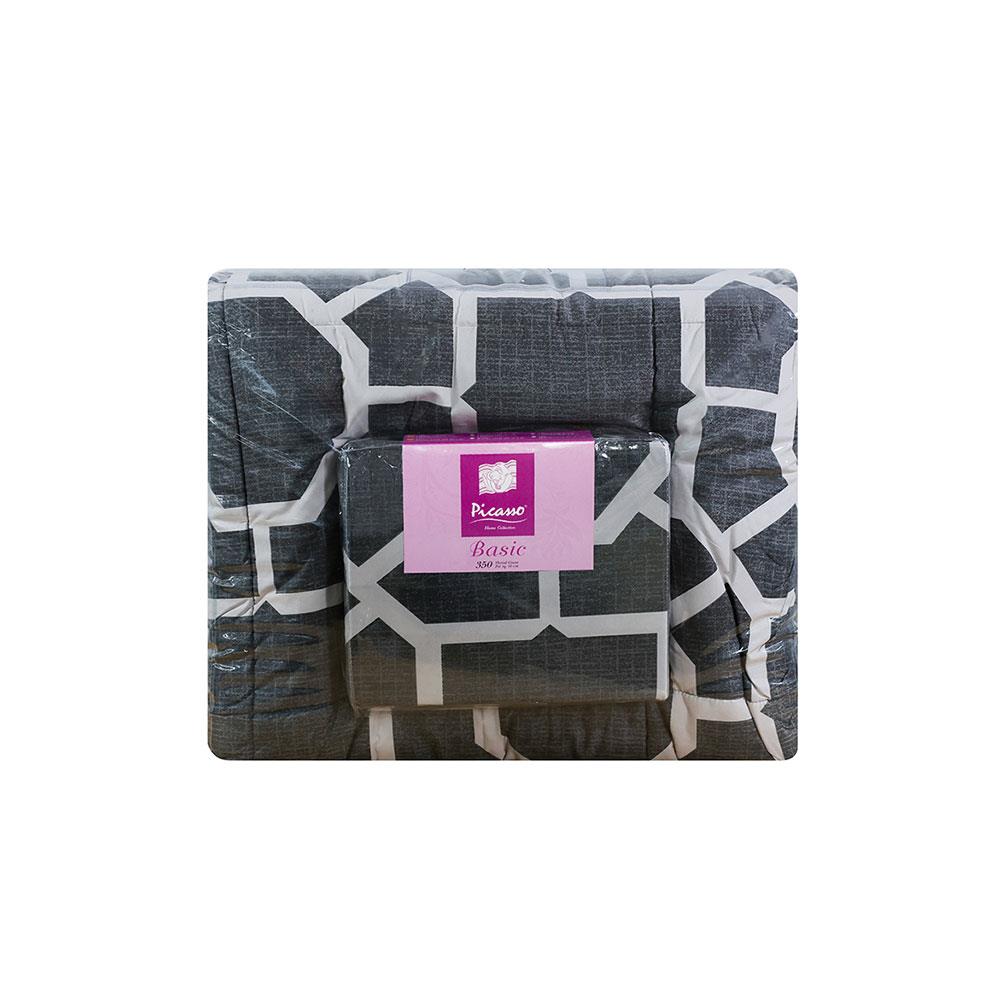 ชุดผ้าปูที่นอน 6 ฟุต 6 ชิ้น PICASSO BASIC สี ROME DARK GREY