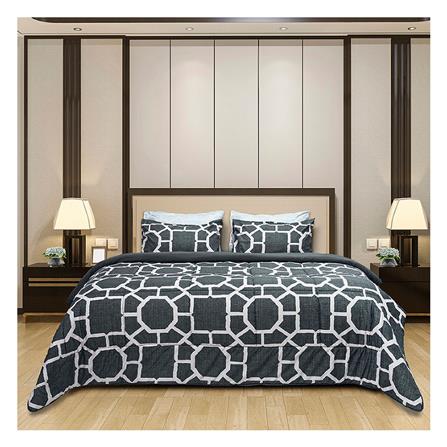 ชุดผ้าปูที่นอน 6 ฟุต 6 ชิ้น PICASSO BASIC สี ROME DARK GREY_0