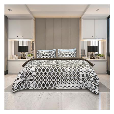 ชุดผ้าปูที่นอน 6 ฟุต 6 ชิ้น PICASSO BASIC สี JENOA BROWN