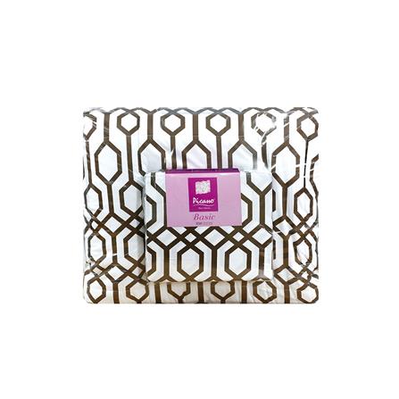 ชุดผ้าปูที่นอน 6 ฟุต 6 ชิ้น PICASSO BASIC สี JENOA BROWN_4