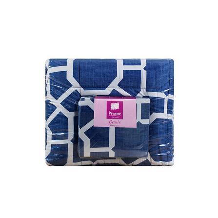 ชุดผ้าปูที่นอน 6 ฟุต 6 ชิ้น PICASSO BASIC สี ROME NAVY BLUE_4