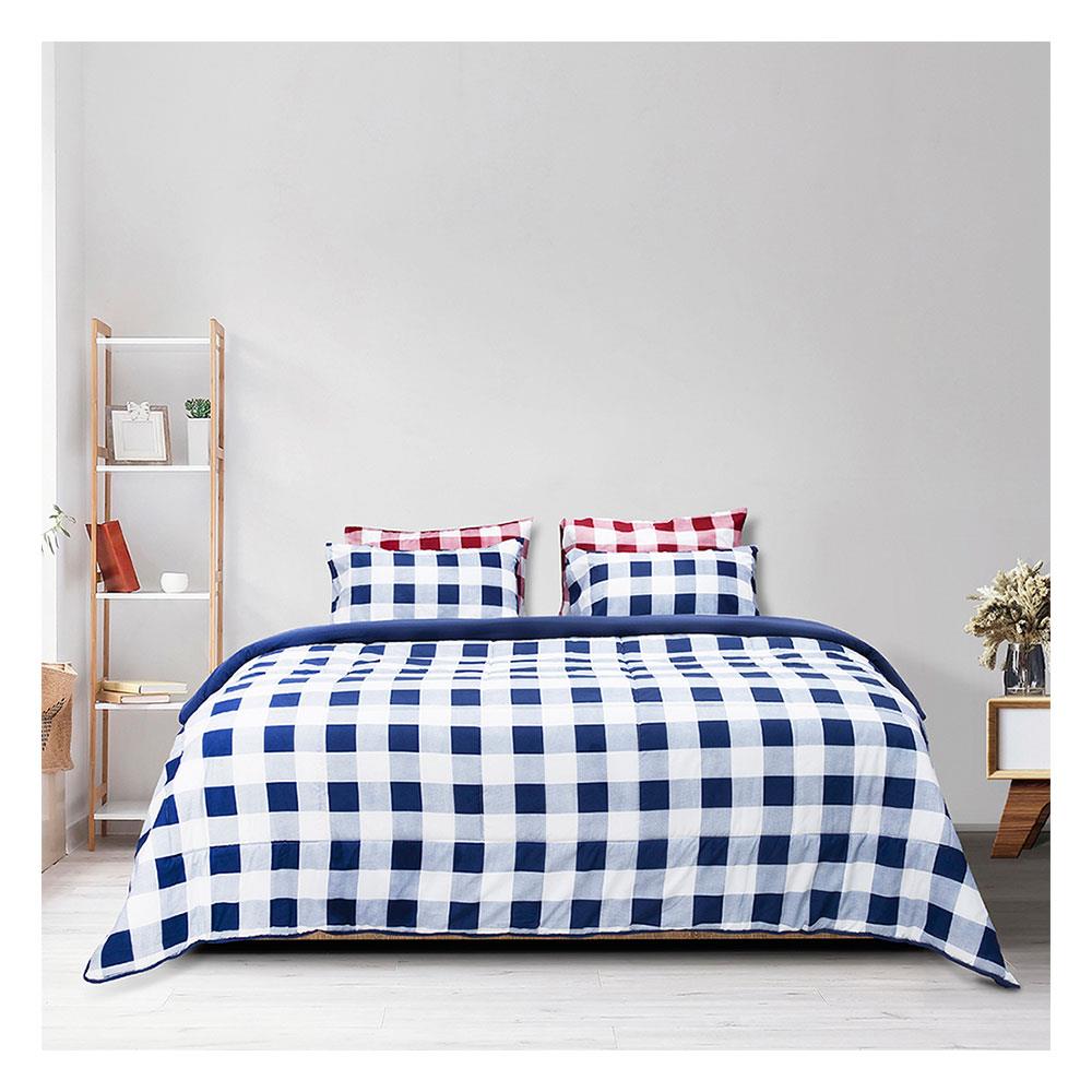 ชุดผ้าปูที่นอน 6 ฟุต 6 ชิ้น PICASSO BASIC สี FLORENCE NAVY BLUE